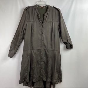 Holding Horses Anthropologie Dress Womens 10 Shift Green